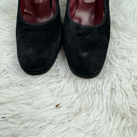 Hobbs London Round Toe Block Heel Suede Pumps Shoes - Picture 2 of 10